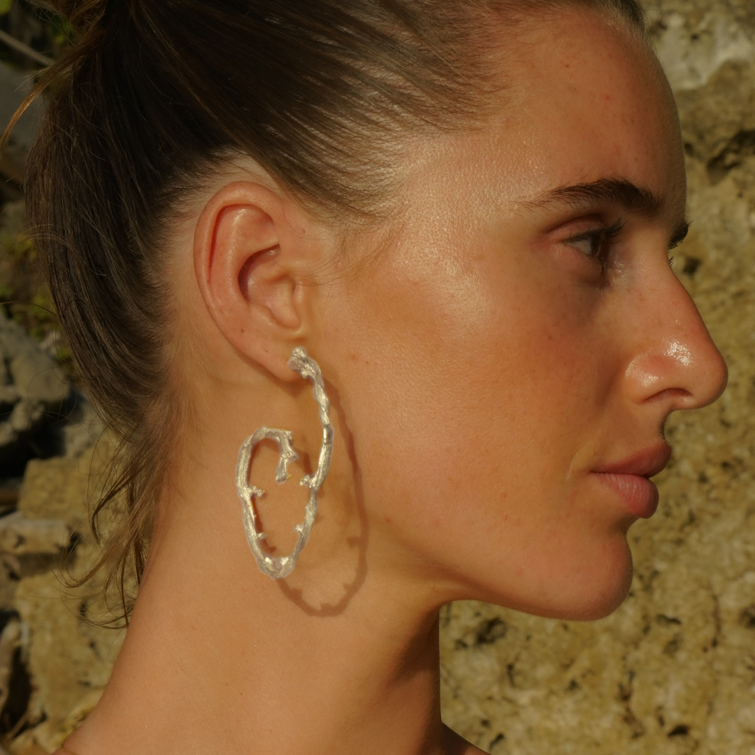 Seaweed spiral earrings